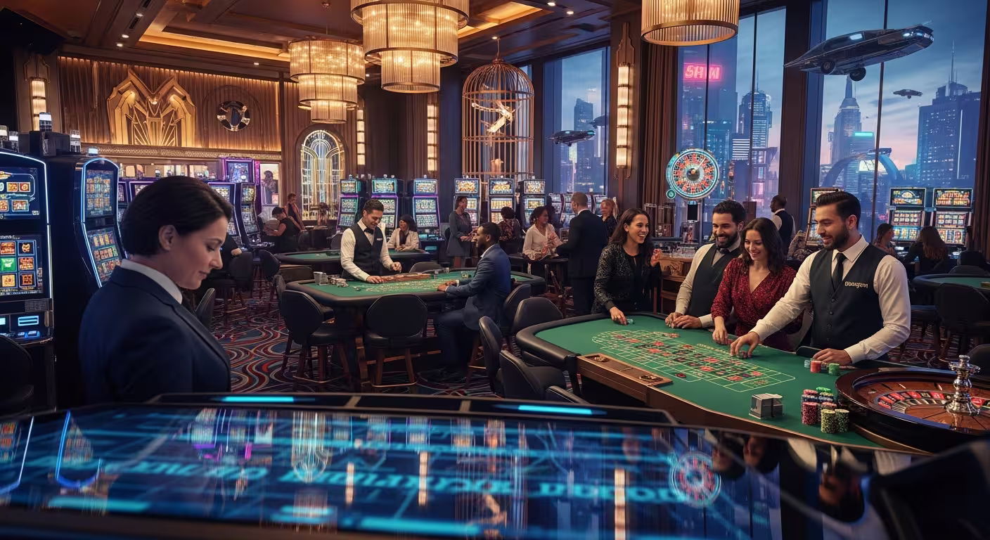Successful casino players illustration